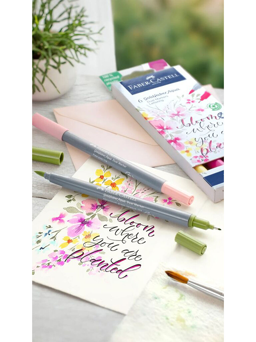 Goldfaber Aqua Sketch Markör Seti, 6'lı Çift Uçlu, 0.4 mm Fineliner Uç, Geri Dönüştürülmüş Gövde-3