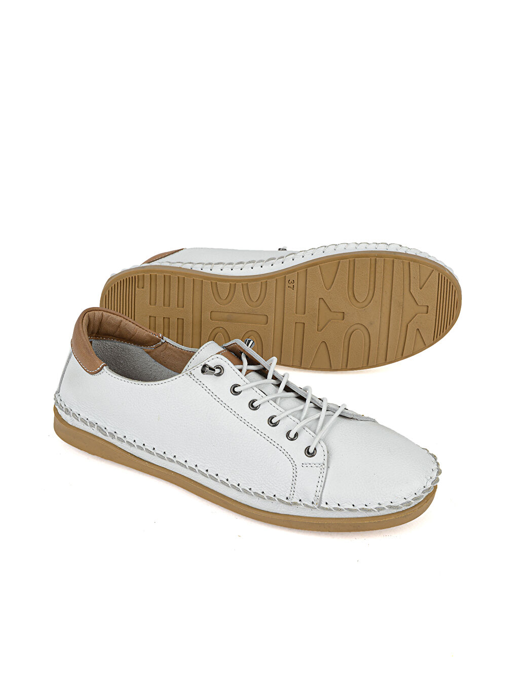 Kadın Hakiki Deri Konfor Ayakkabı 16155Z2942 Beyaz-3