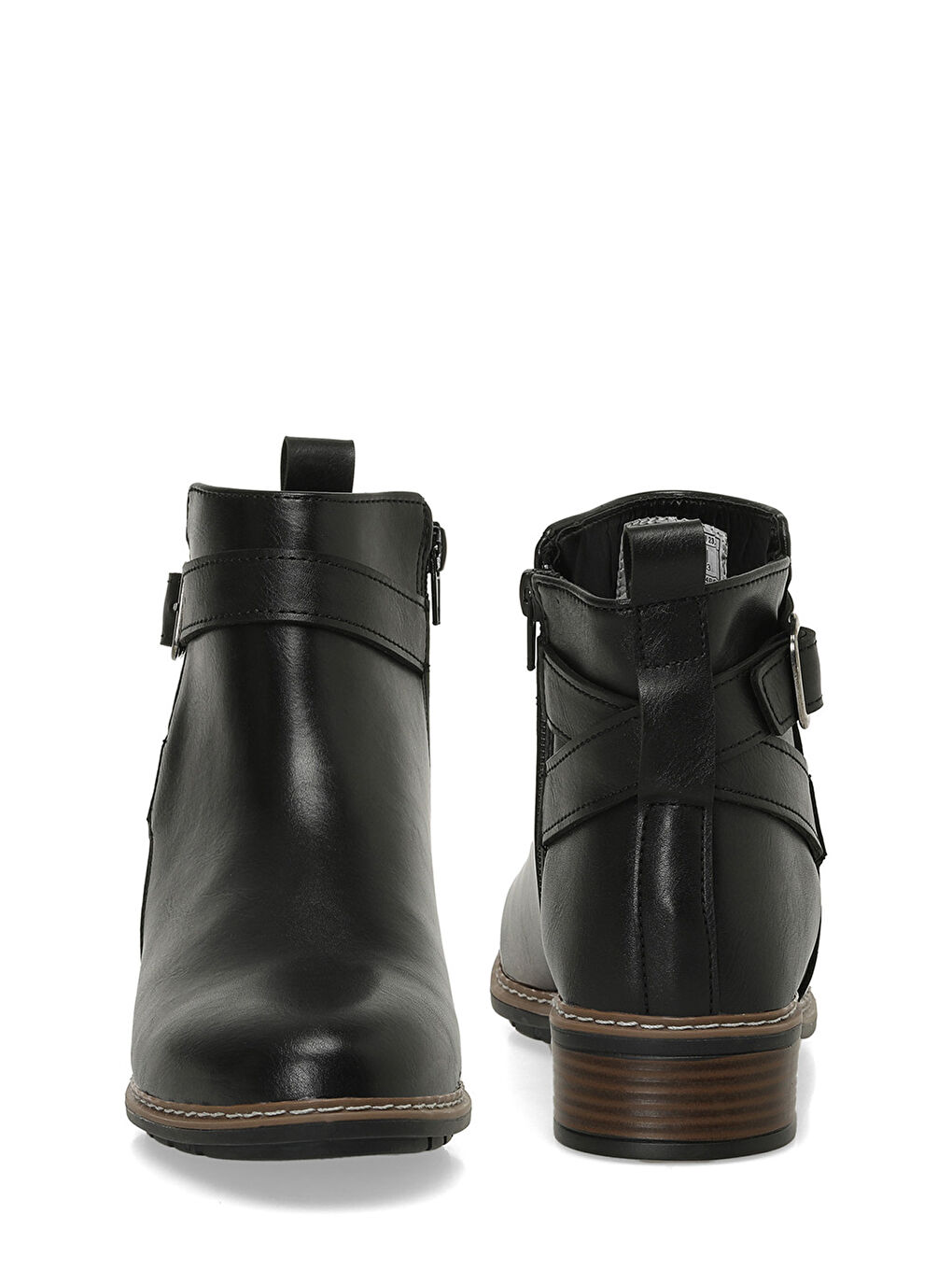 322093.Z 4PR Siyah Kadın Düz Bot-4