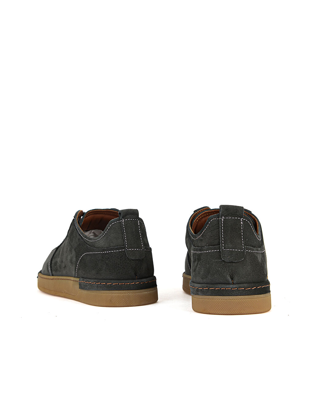 Erkek Hakiki Deri Günlük Ayakkabı 1611064Z221 Gri-2