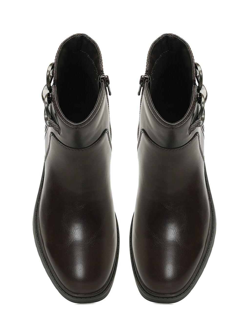 324073.Z 4PR Kahverengi Kadın Düz Bot-3