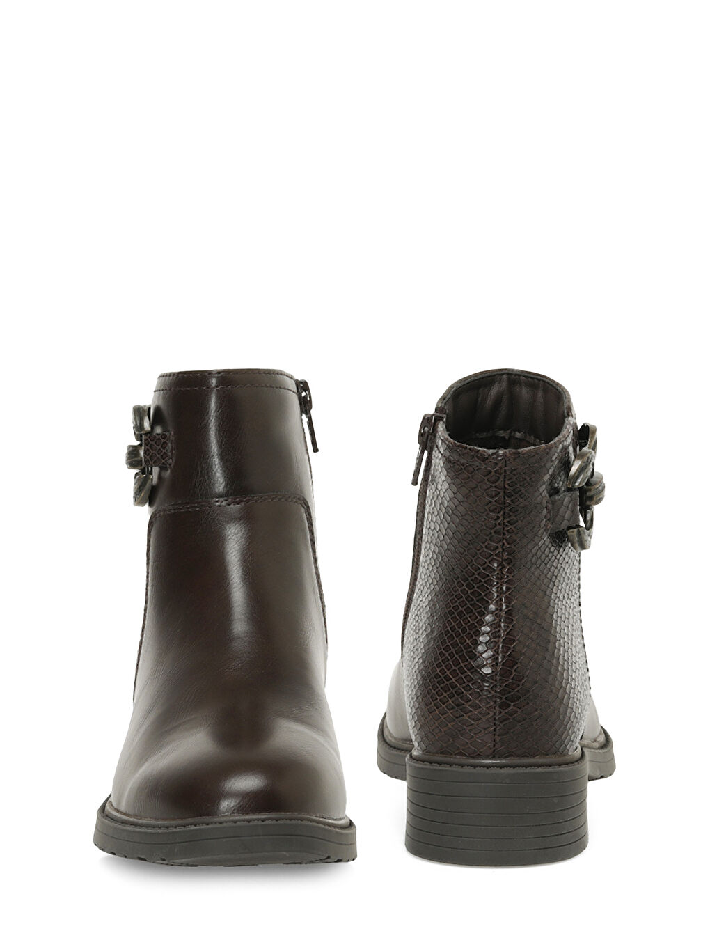 324073.Z 4PR Kahverengi Kadın Düz Bot-4