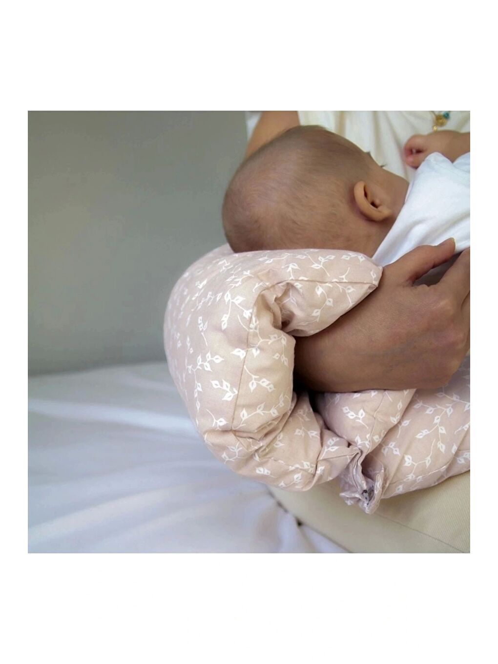 Çok Fonksiyonlu Emzirme Destek Minderi & Anne Hamile Yastığı Somon-4