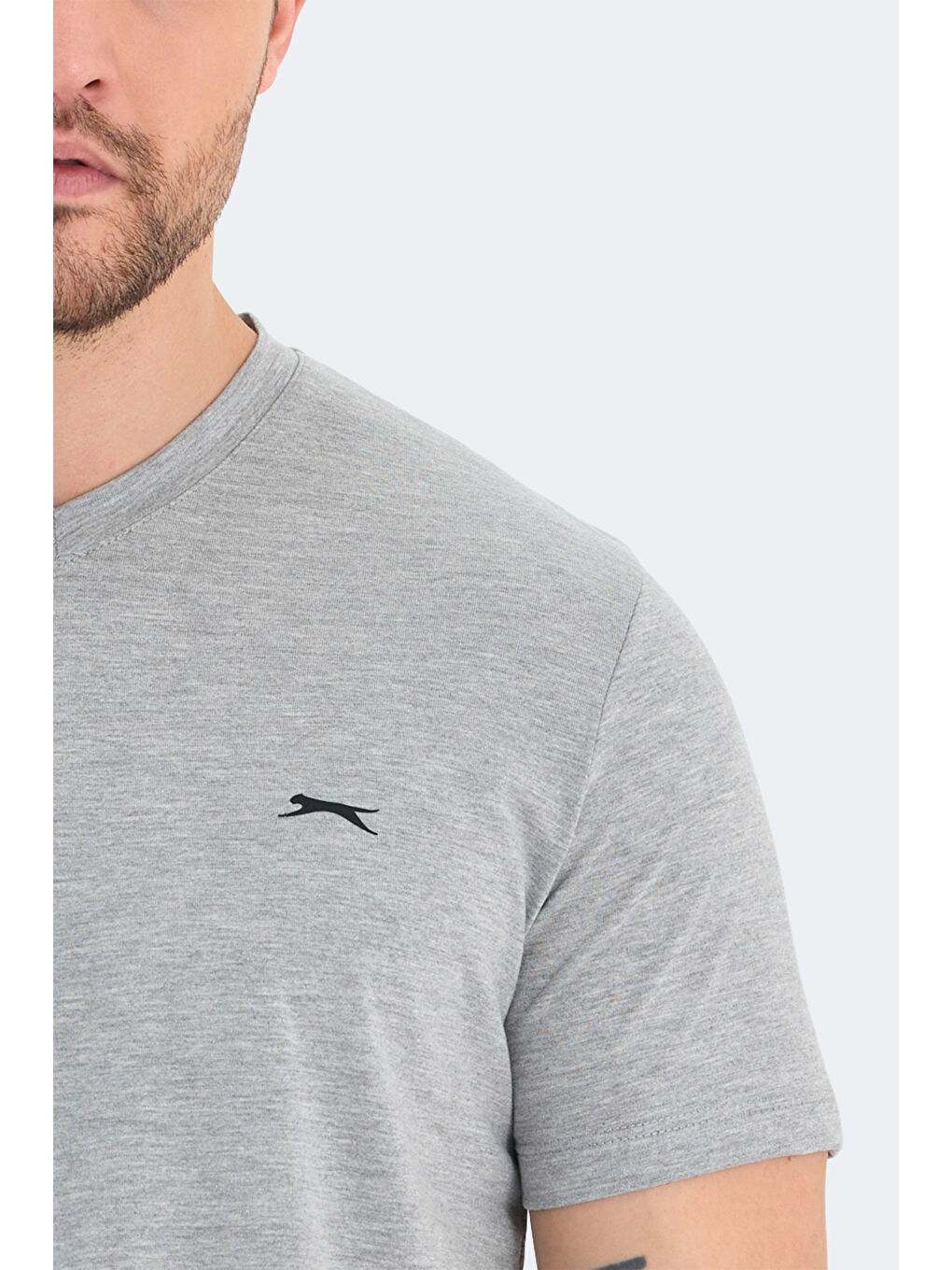 Karışık RIVALDO 3 lü Set Erkek Beyaz - Gri - Siyah %100 Pamuk Tişört-5