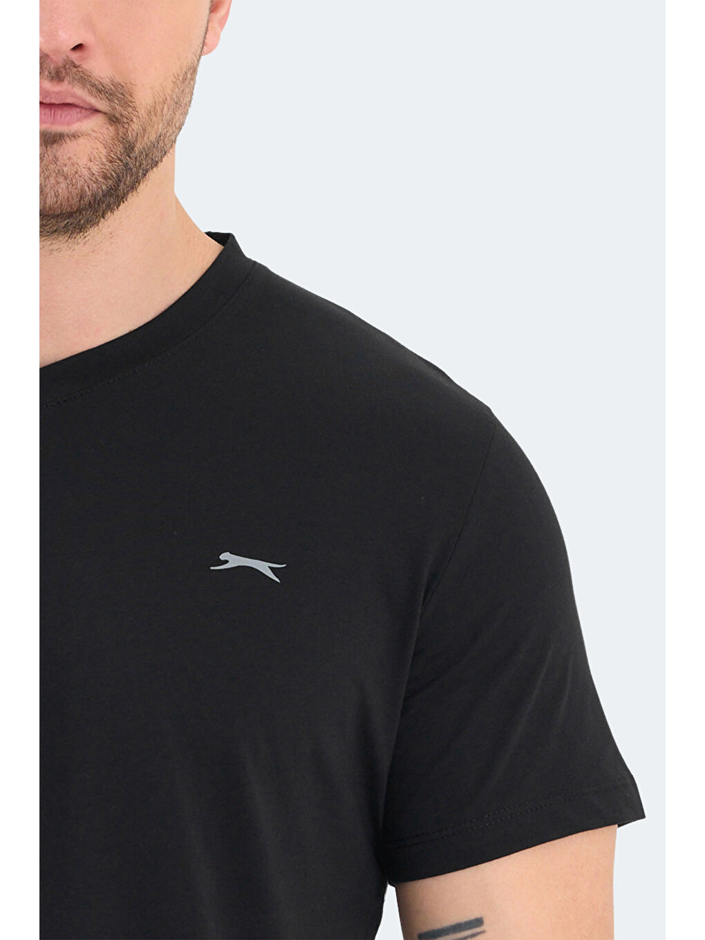 Karışık RIVALDO 3 lü Set Erkek Beyaz - Gri - Siyah %100 Pamuk Tişört-6