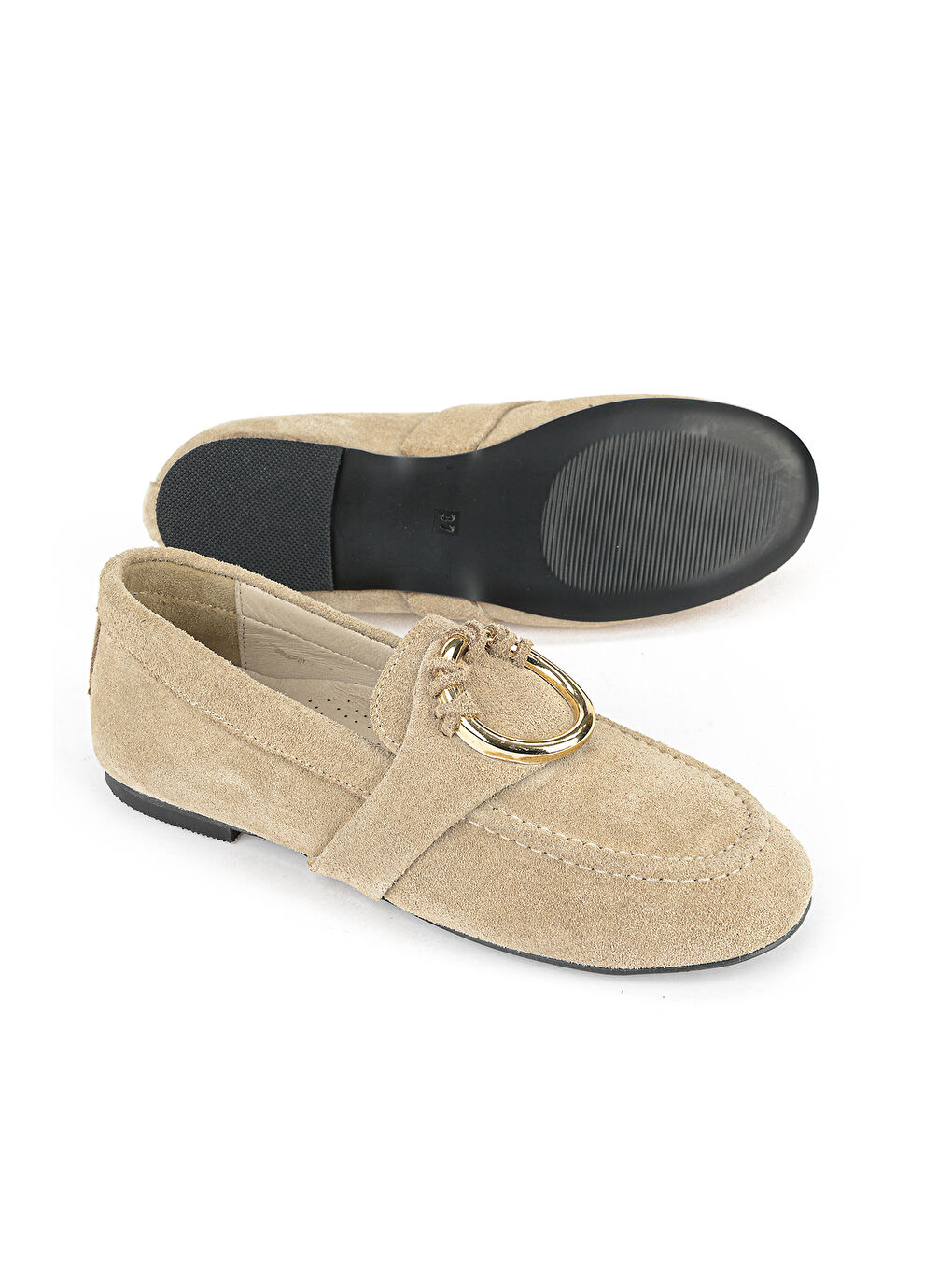 Kadın Hakiki Deri Günlük Ayakkabı 1611022Z2815 Bej-3