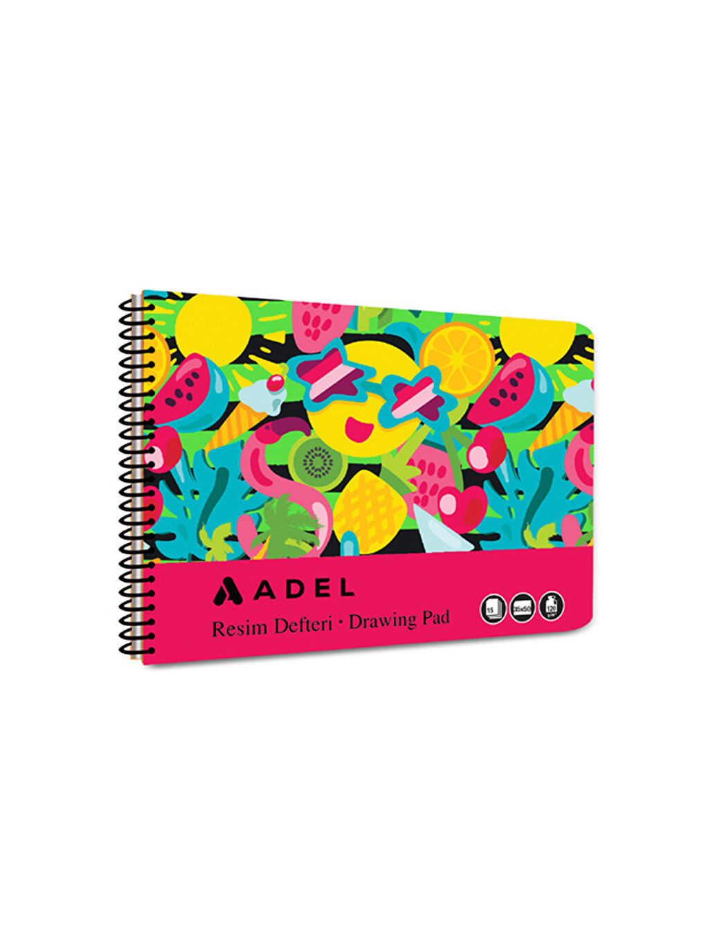 Resim Defteri Fun Karton Kapak 35x50, 15Yp,90g Kağıt,Perforajlı Sayfa (Karma Renk Gönderilir)-2