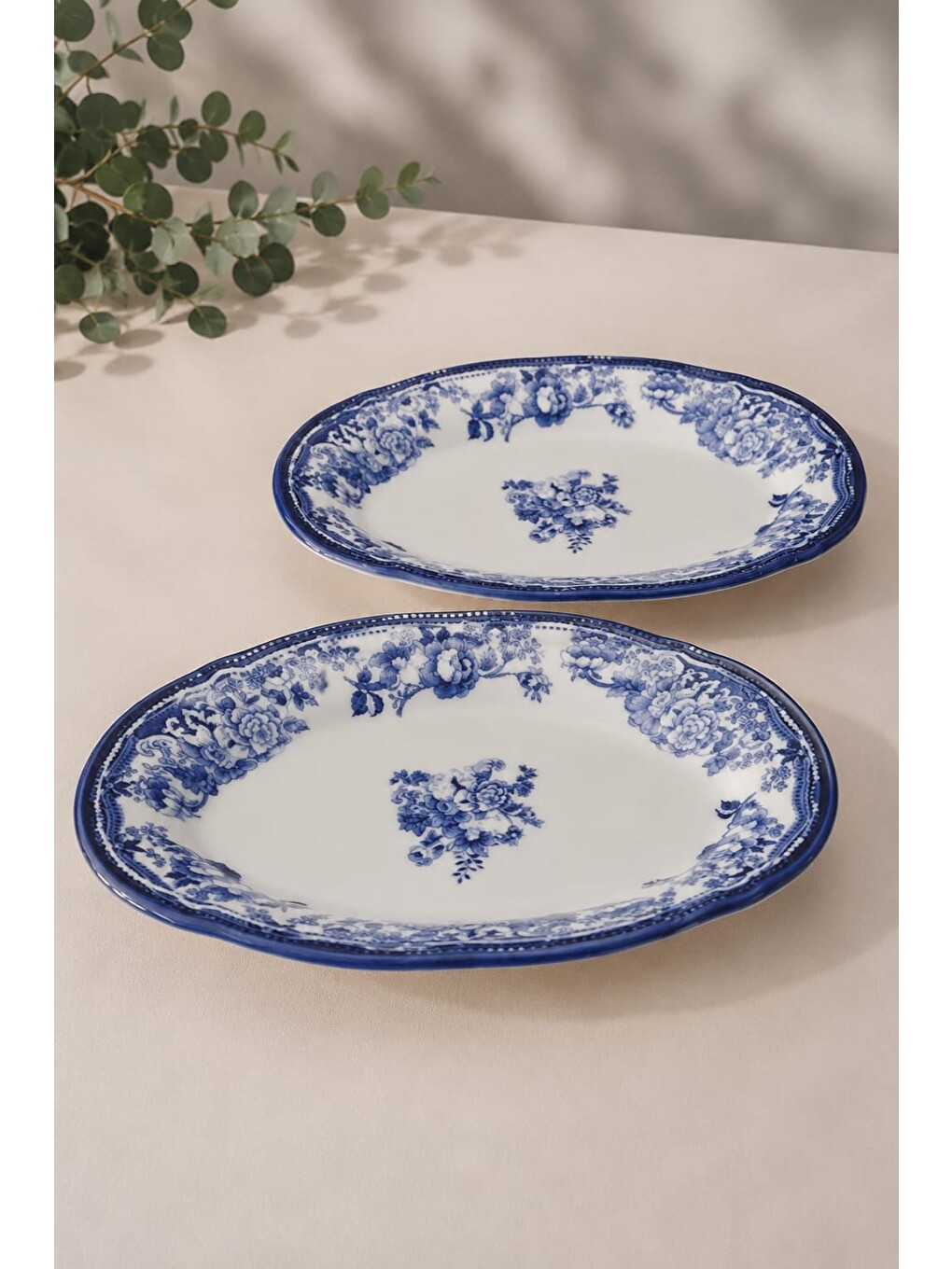 Karışık Porselen Velour Navy Fulya Kayık Tabak Seti 26cm 2 Parça-2