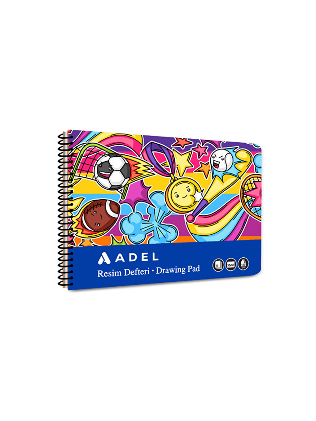 Resim Defteri Fun Karton Kapak 35x50, 15Yp,90g Kağıt,Perforajlı Sayfa (Karma Renk Gönderilir)-3