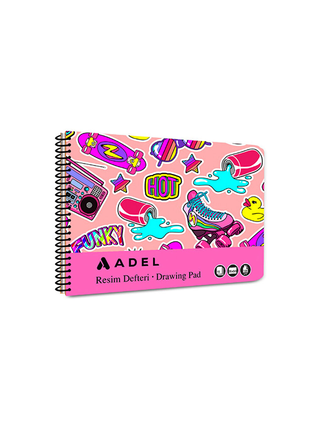 Resim Defteri Fun Karton Kapak 35x50, 15Yp,90g Kağıt,Perforajlı Sayfa (Karma Renk Gönderilir)-4