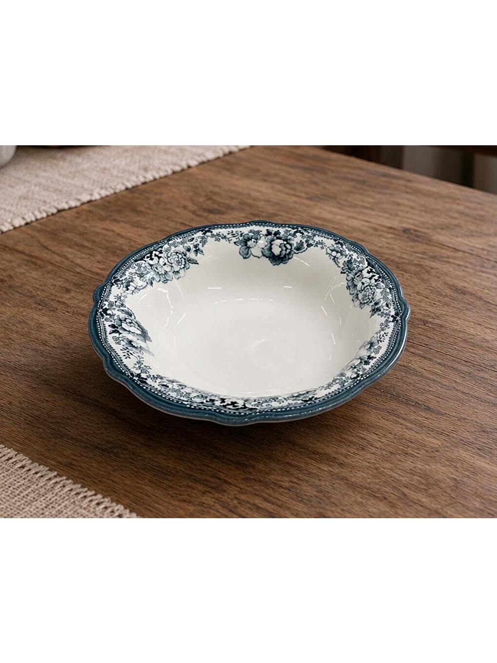 Karışık Porselen Velour Antrasit Fulya Bowl Kase 26cm Tekli