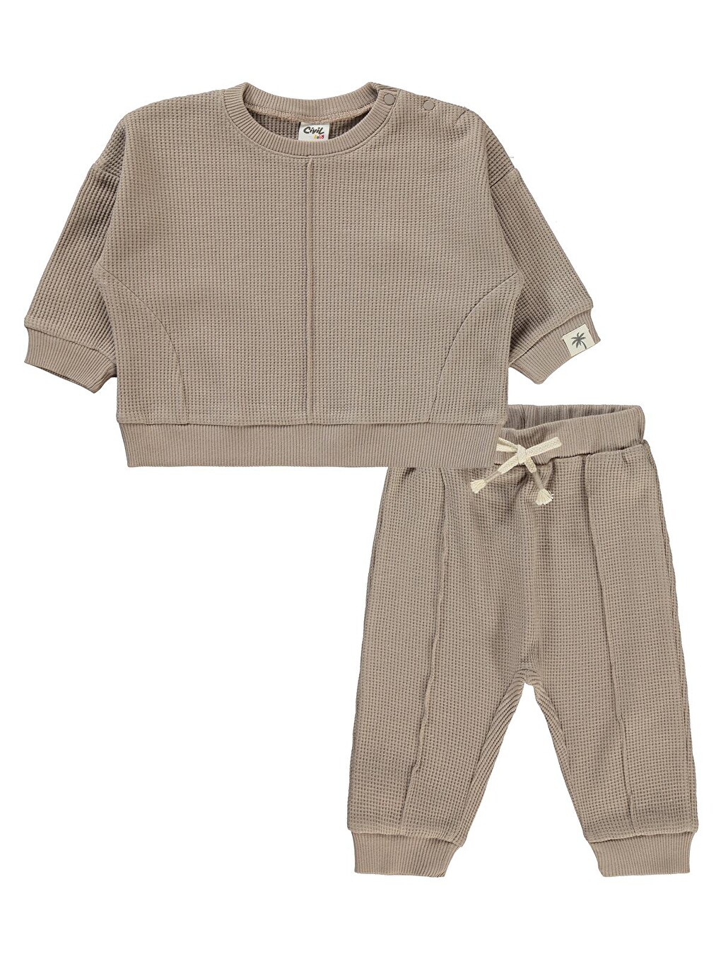 Baby Etiketli 6-18 Ay Takım - Bej