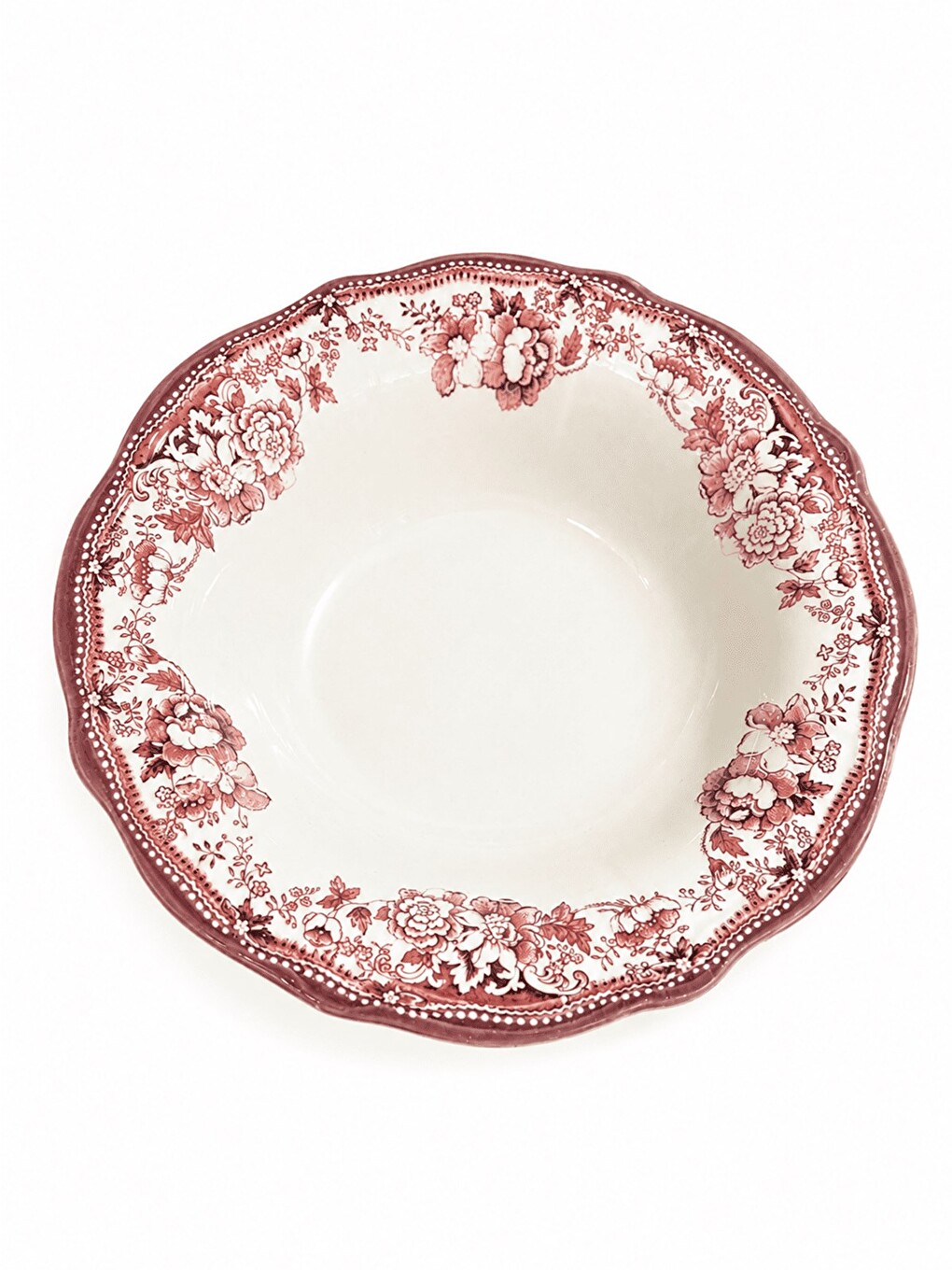 Karışık Porselen Velour Maroon Fulya Bowl Kase 26cm Tekli