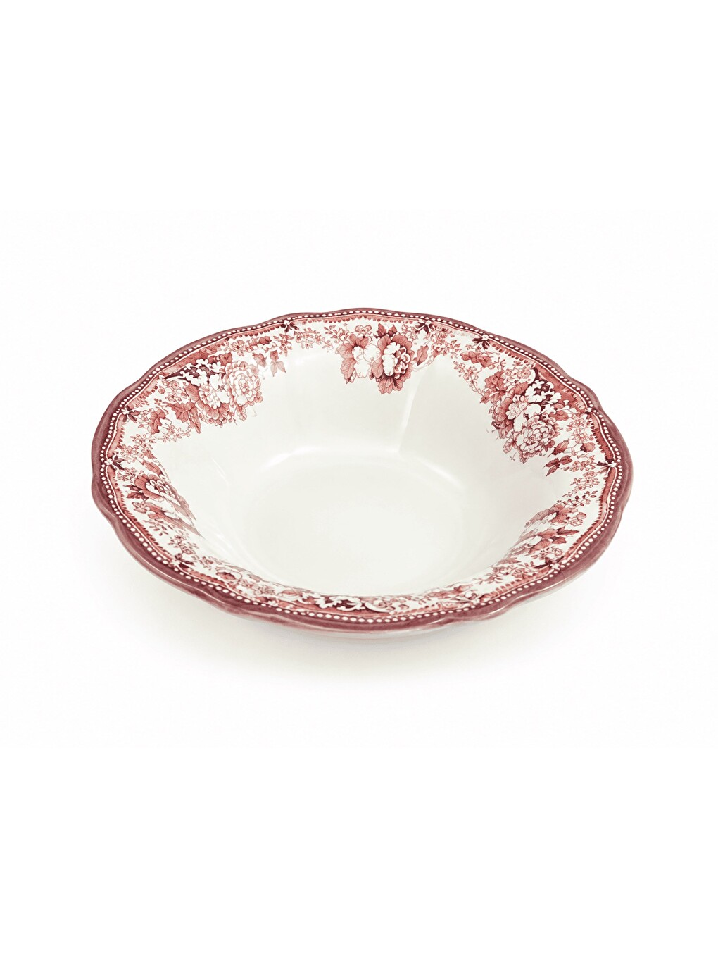 Karışık Porselen Velour Maroon Fulya Bowl Kase 26cm Tekli-2