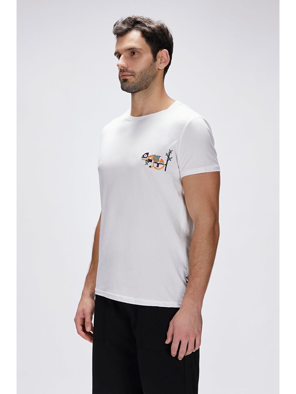 Bad Bear Jonah Beyaz Erkek Baskılı Tişört - 2