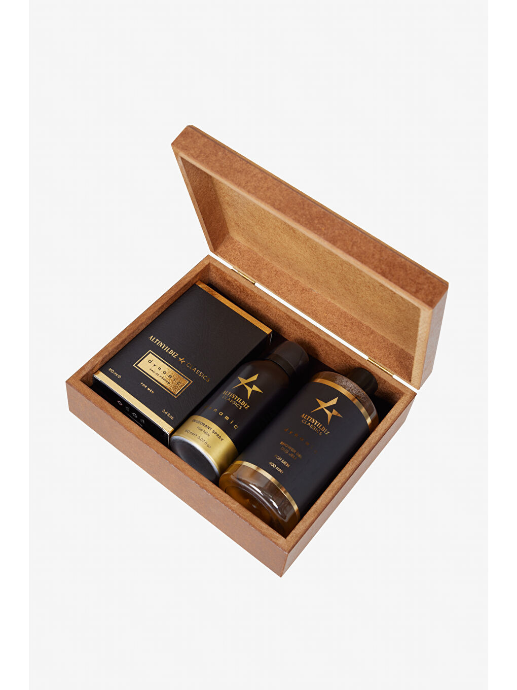 Erkek Siyah EDP Dynamıc Parfüm (100 ML)-Deodorant (150 ML)-Duş Jeli (400 ML) Aksesuar Set-1