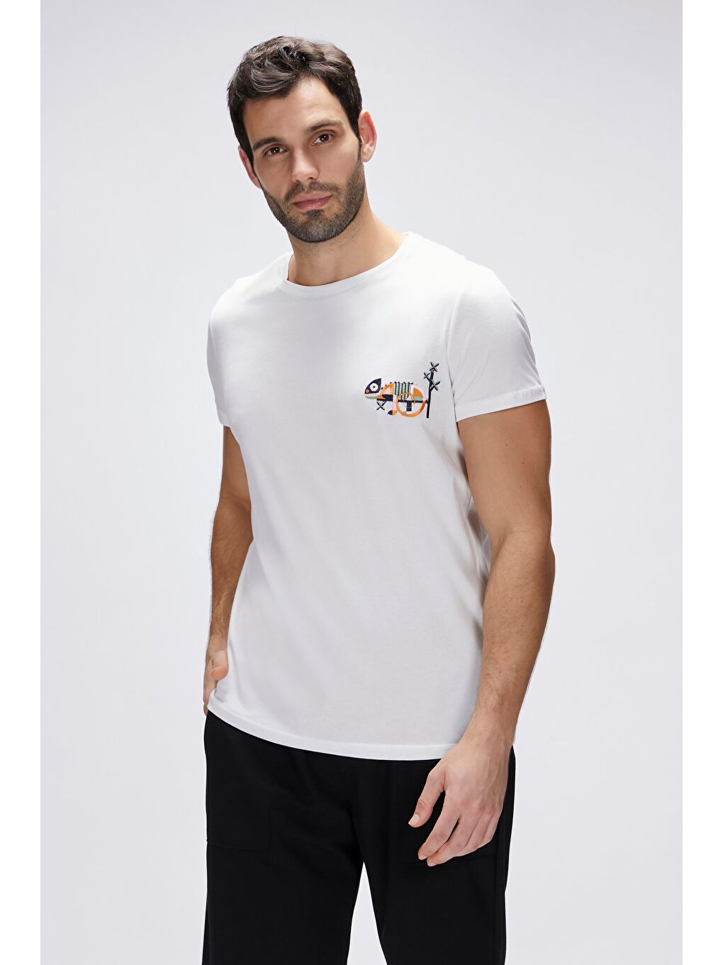Bad Bear Jonah Beyaz Erkek Baskılı Tişört - 3