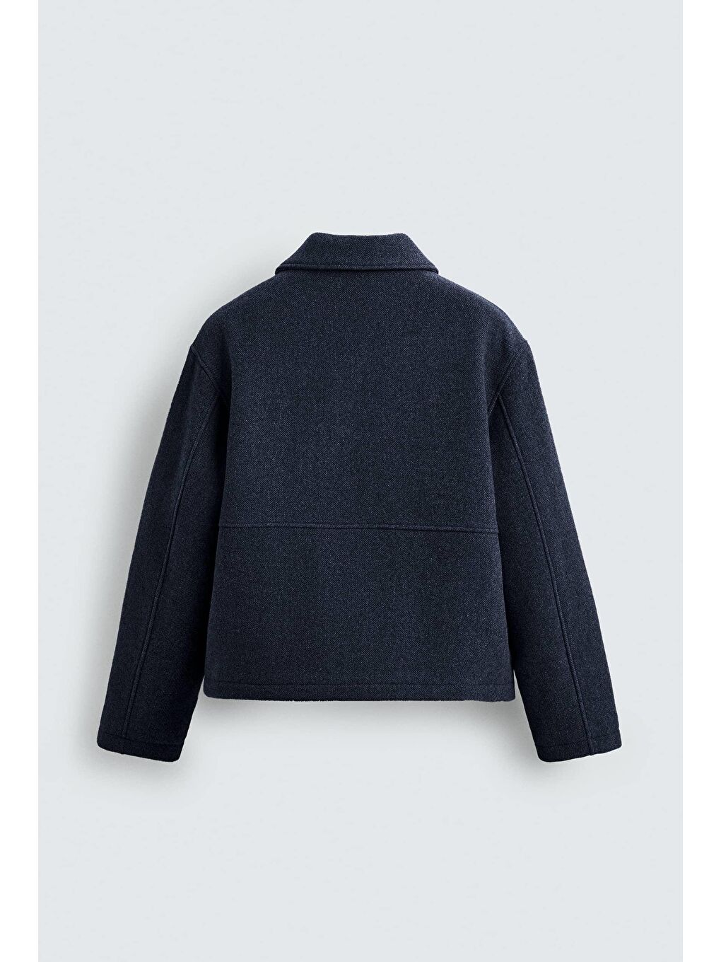 Erkek Relax Fit Premium Kaşe Ceket Kaban Lacivert-1