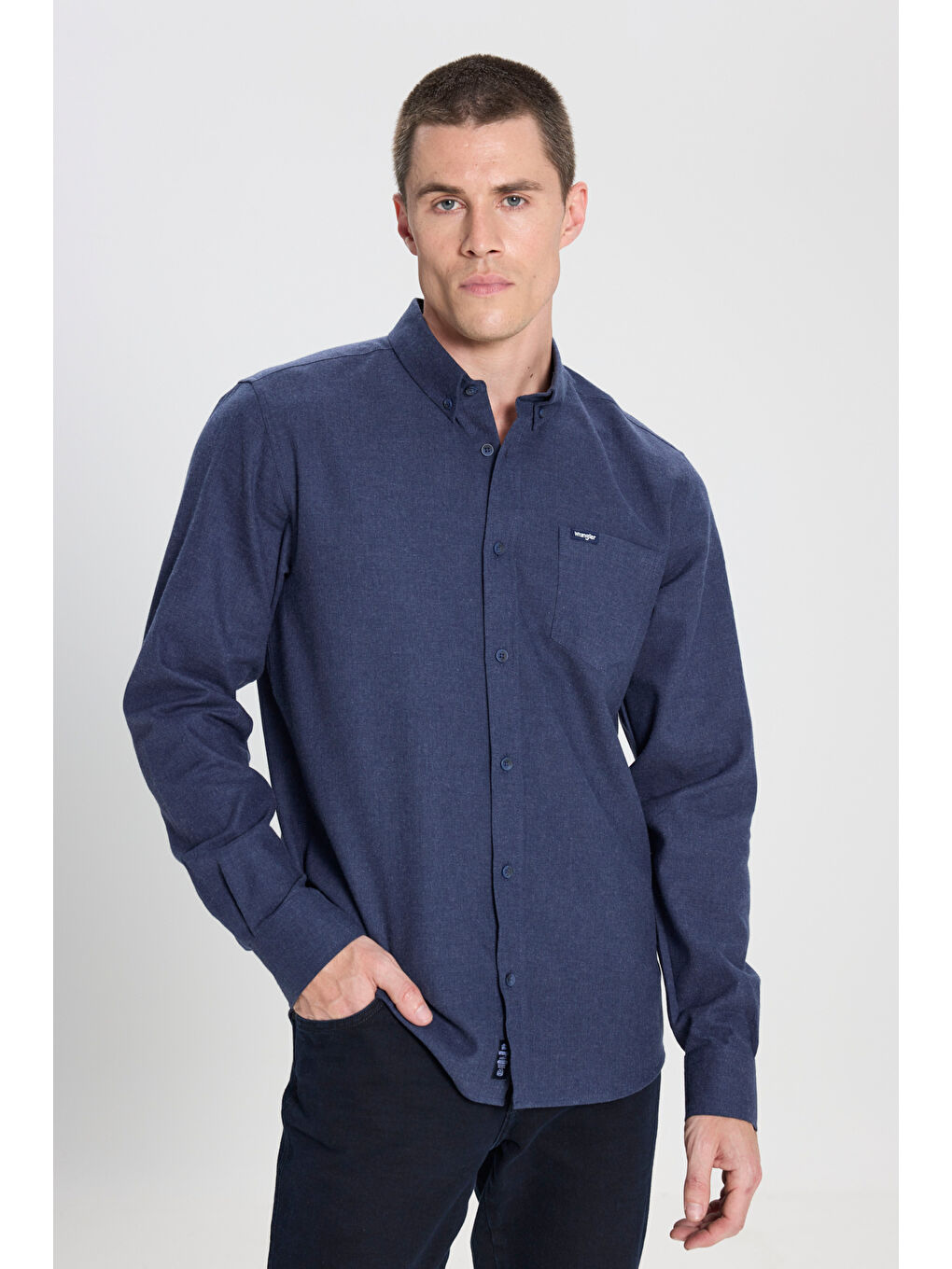 Regular Fit Normal Kesim %100 Pamuk Lacivert Gömlek