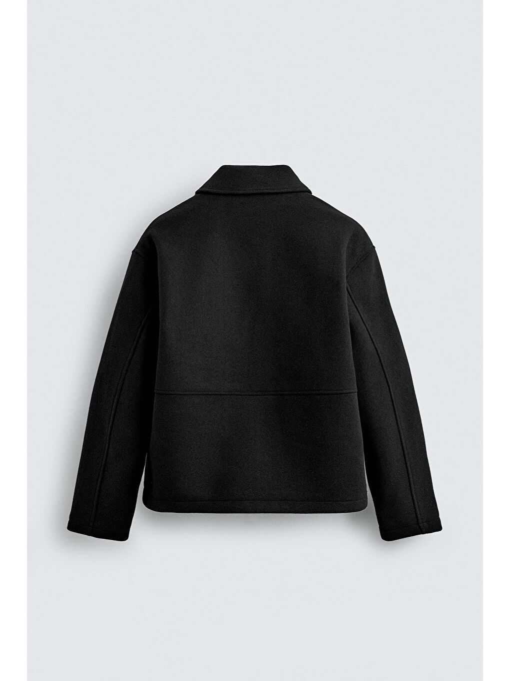 Erkek Relax Fit Premium Kaşe Ceket Kaban Siyah-1