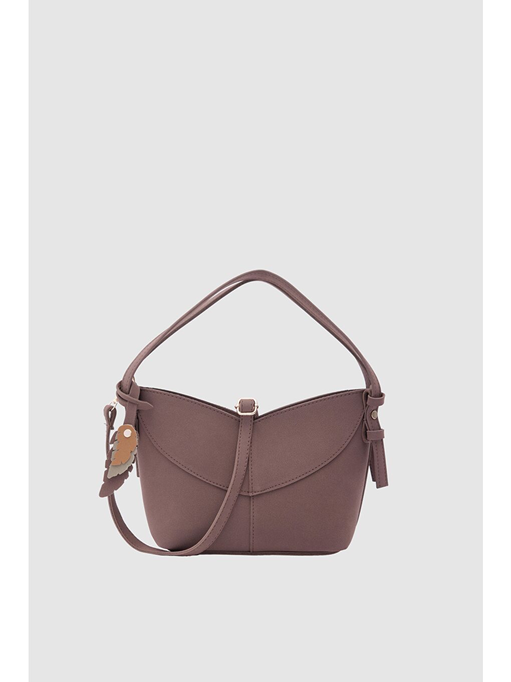 Kahverengi Low Asimetrik Süet Çapraz Çanta Kahve-1