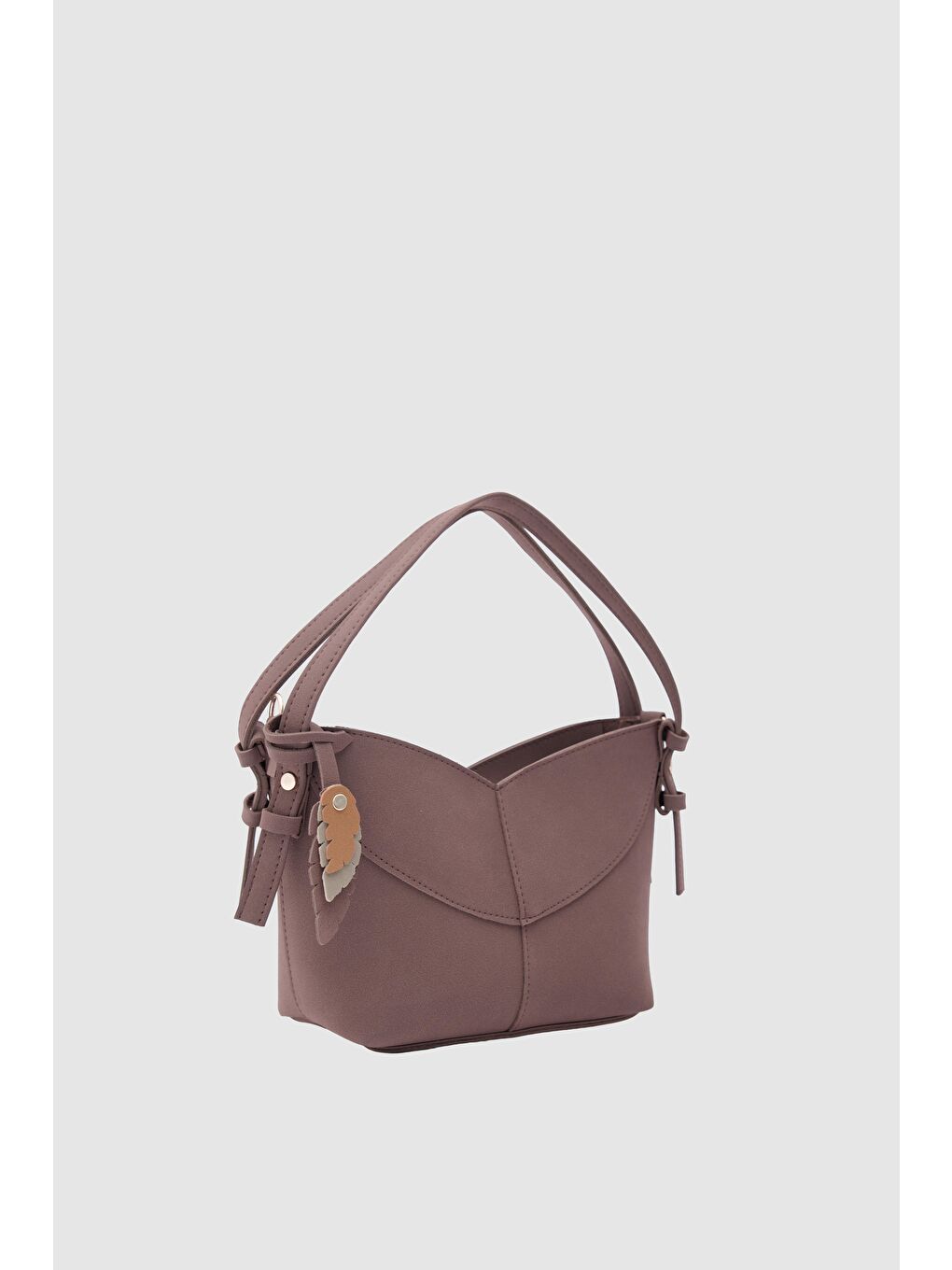 Kahverengi Low Asimetrik Süet Çapraz Çanta Kahve-2