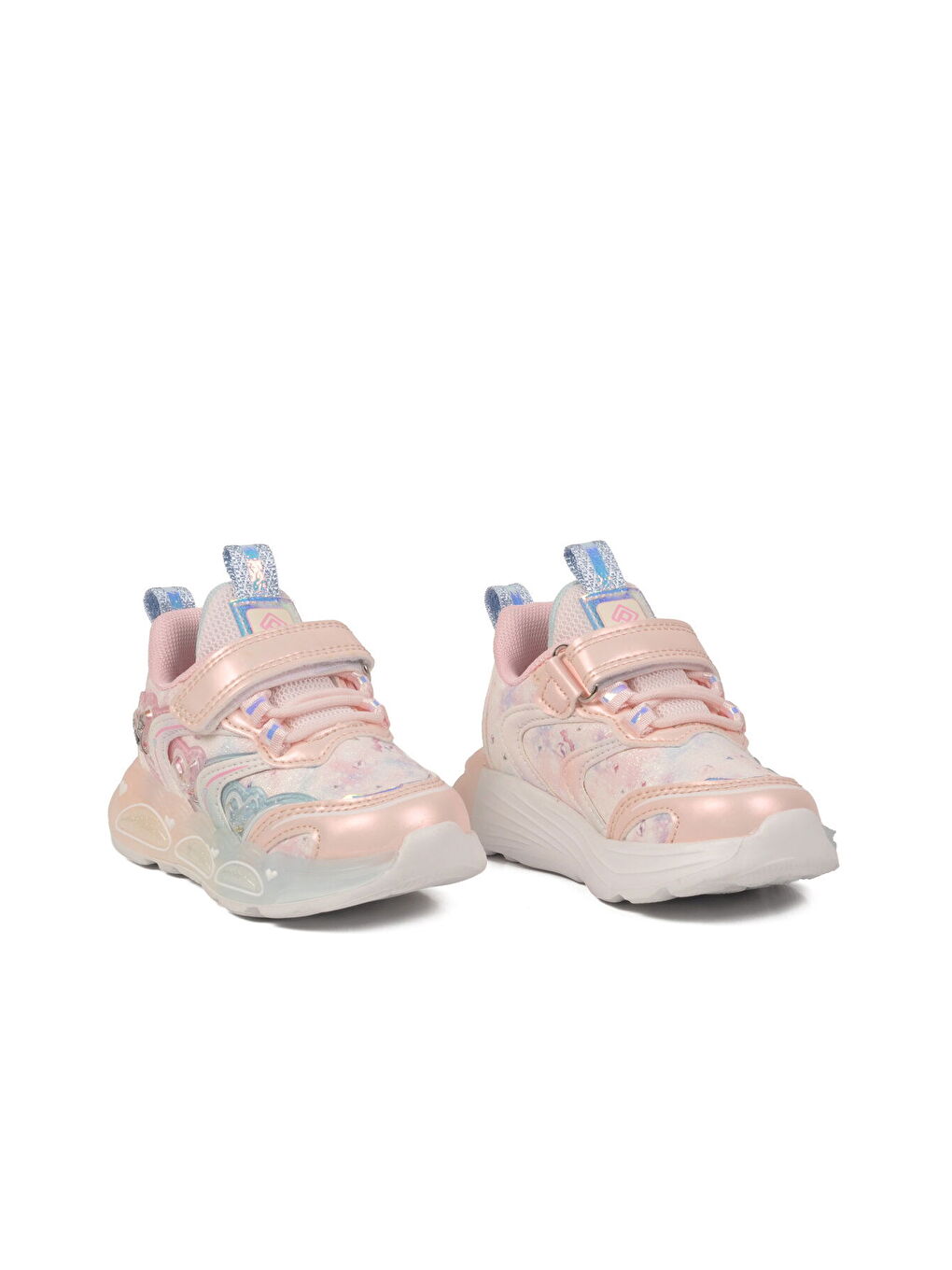 Pembe Cırtlı Işıklı Kız Çocuk Spor Ayakkabı 1987 B-2