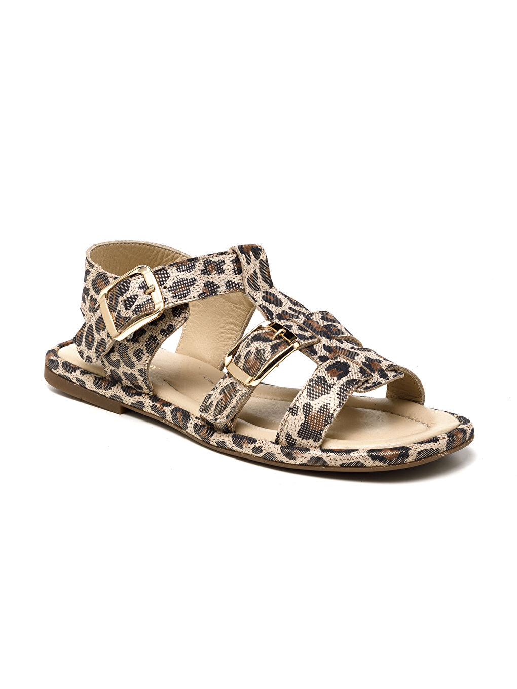 Kahverengi Kadın Sandalet RC-25Y-001-R29626 545-Leopar