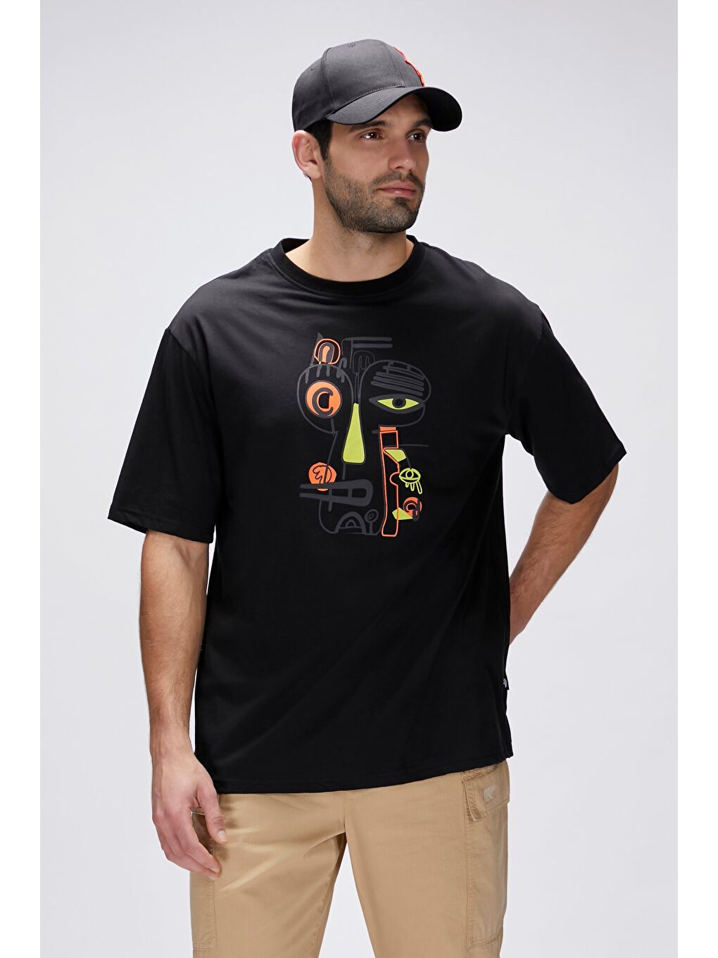 Bad Bear Collis Siyah Erkek Baskılı Tişört - 2