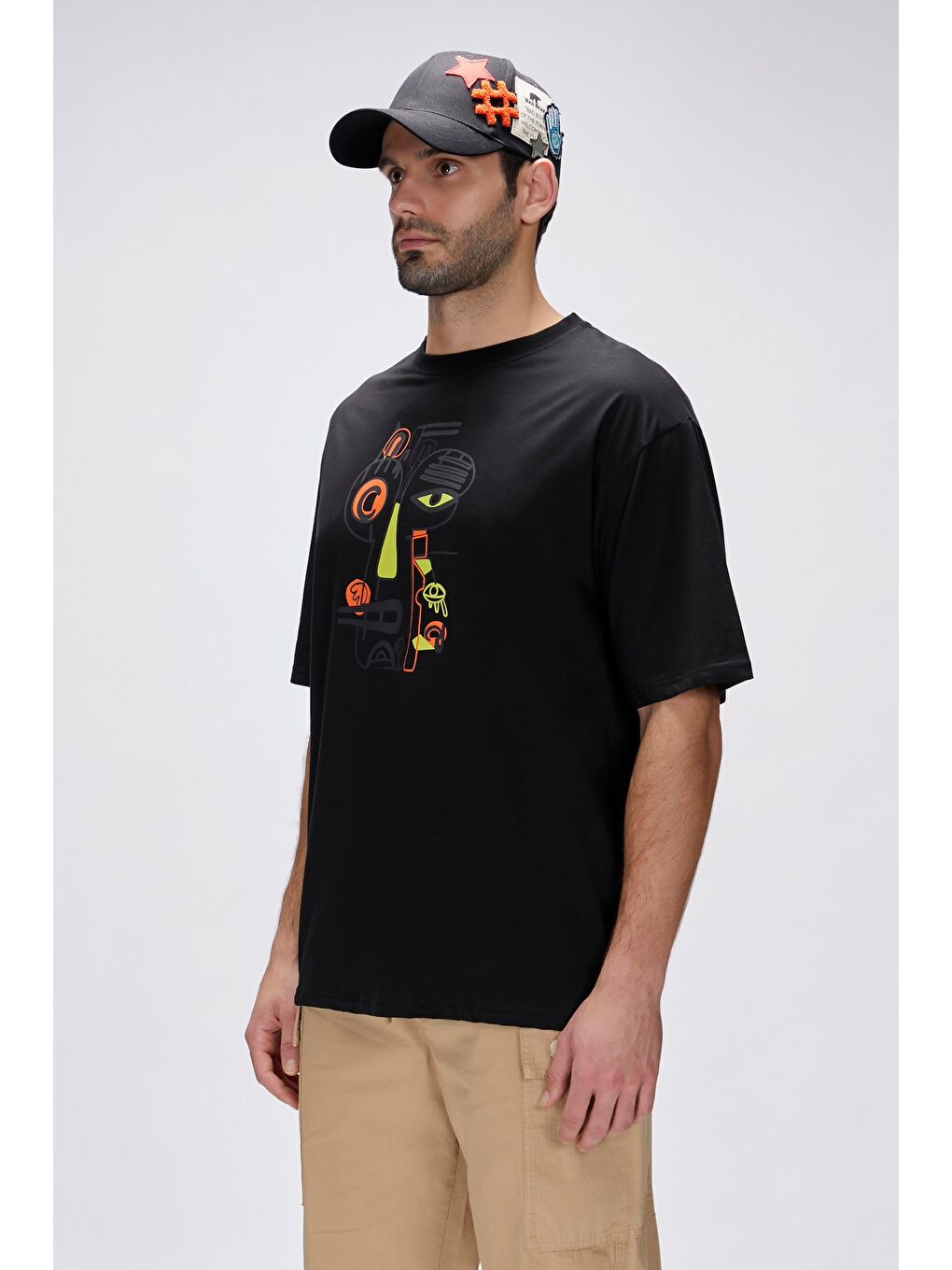 Bad Bear Collis Siyah Erkek Baskılı Tişört - 3