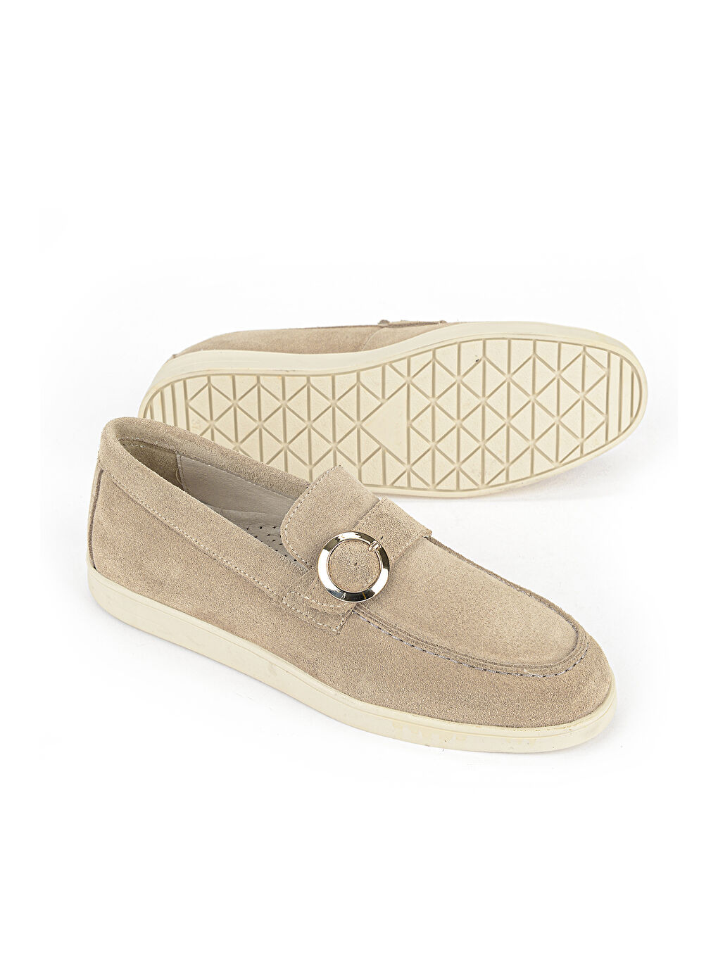 Kadın Hakiki Deri Günlük Ayakkabı 1611022Z2797 Bej-3