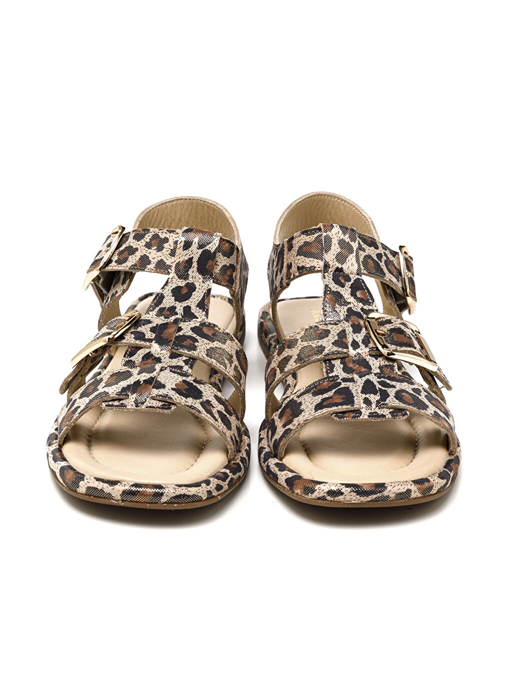 Kahverengi Kadın Sandalet RC-25Y-001-R29626 545-Leopar-2