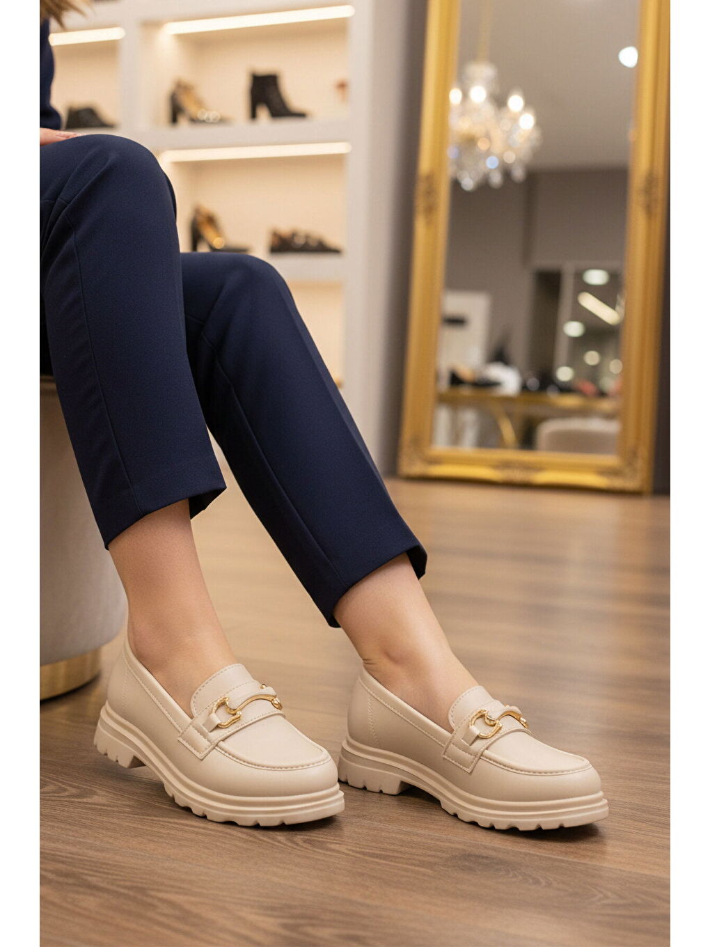 Bej Hafif Kadın Casual Ayakkabı 1003 Z-2