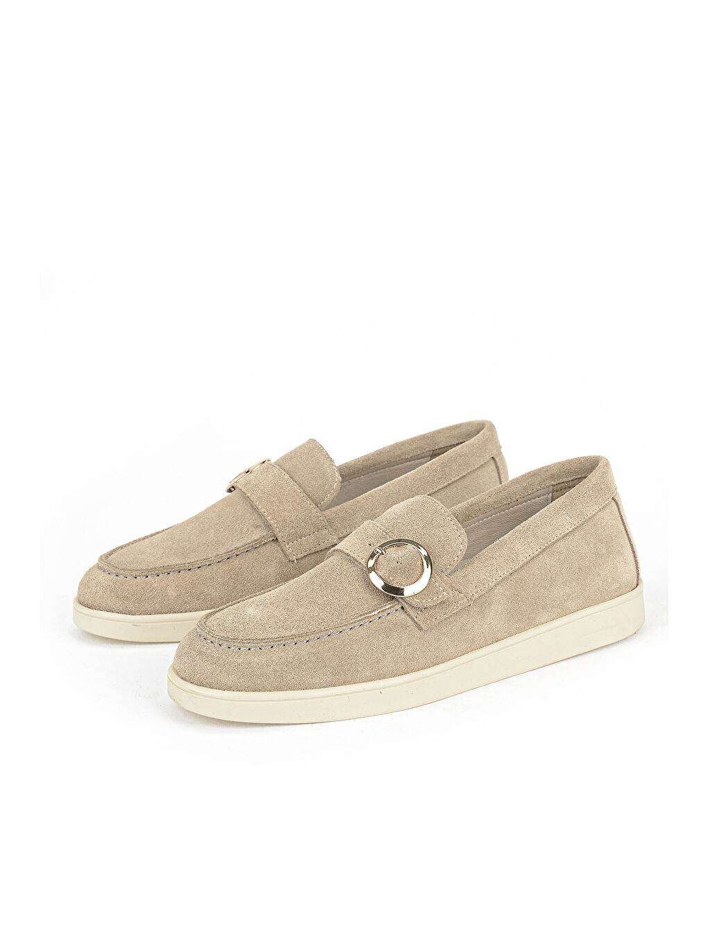 Kadın Hakiki Deri Günlük Ayakkabı 1611022Z2797 Bej-4