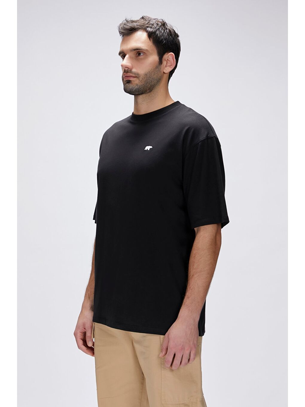 Bad Bear Damon Siyah Erkek Oversize Tişört - 1