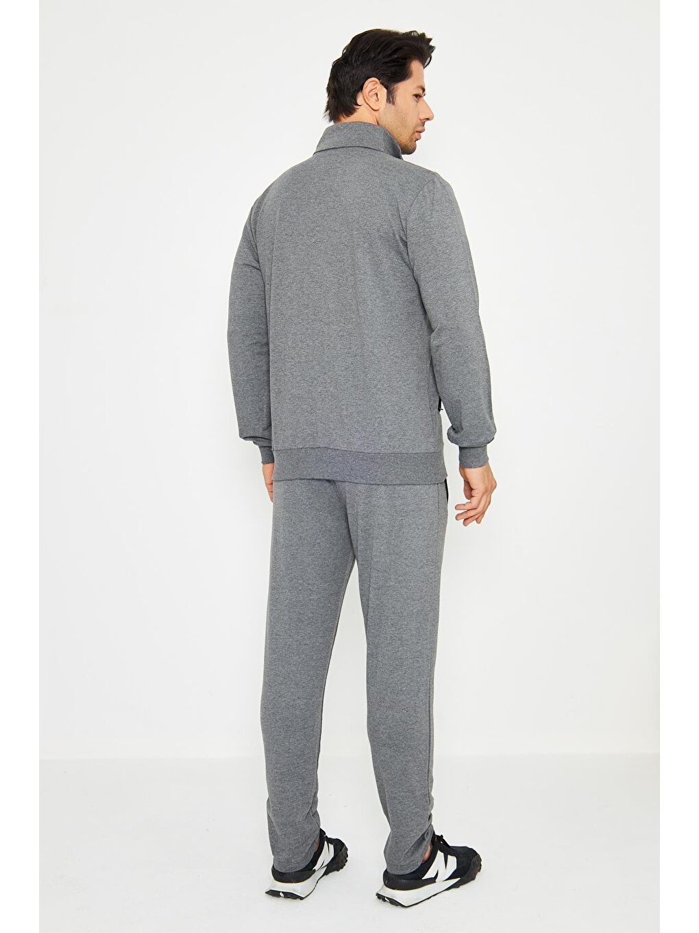 Antrasit Pamuklu Kumaş Erkek Eşofman Takımı Fm19102-5