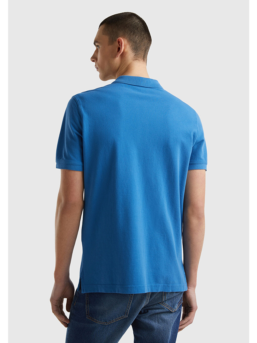 Erkek Koyu Mavi Regular Fit Kısa Kollu Polo Tişört-4