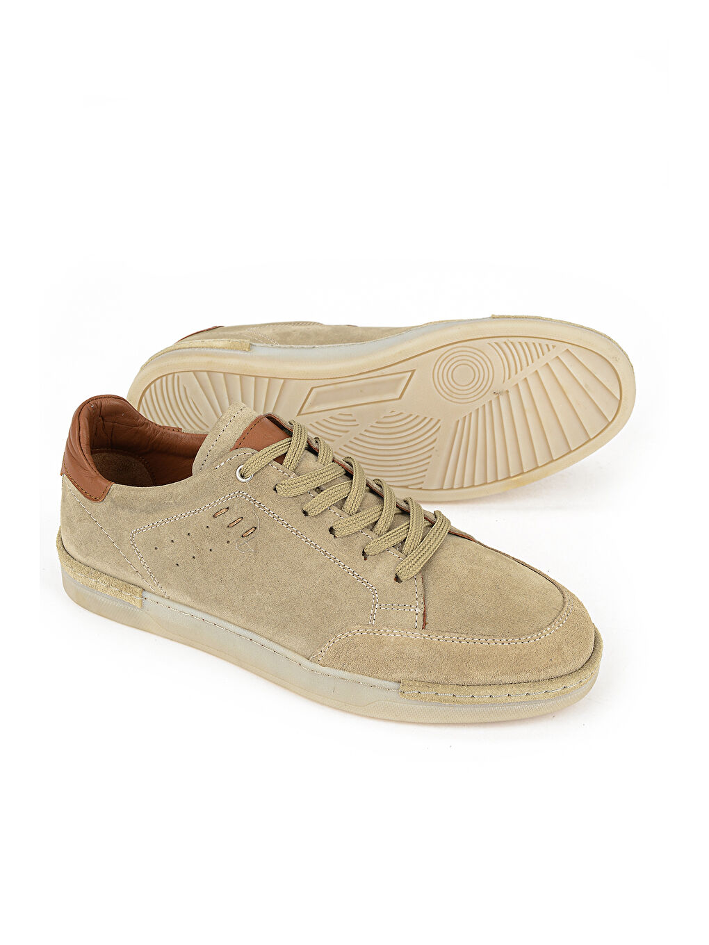 Erkek Hakiki Deri Günlük Ayakkabı 1611064Z226 Bej-3