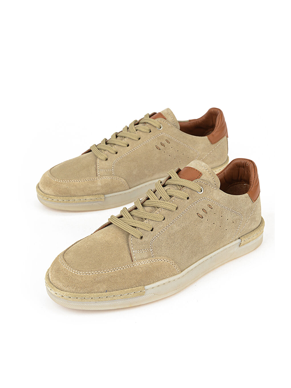 Erkek Hakiki Deri Günlük Ayakkabı 1611064Z226 Bej-4