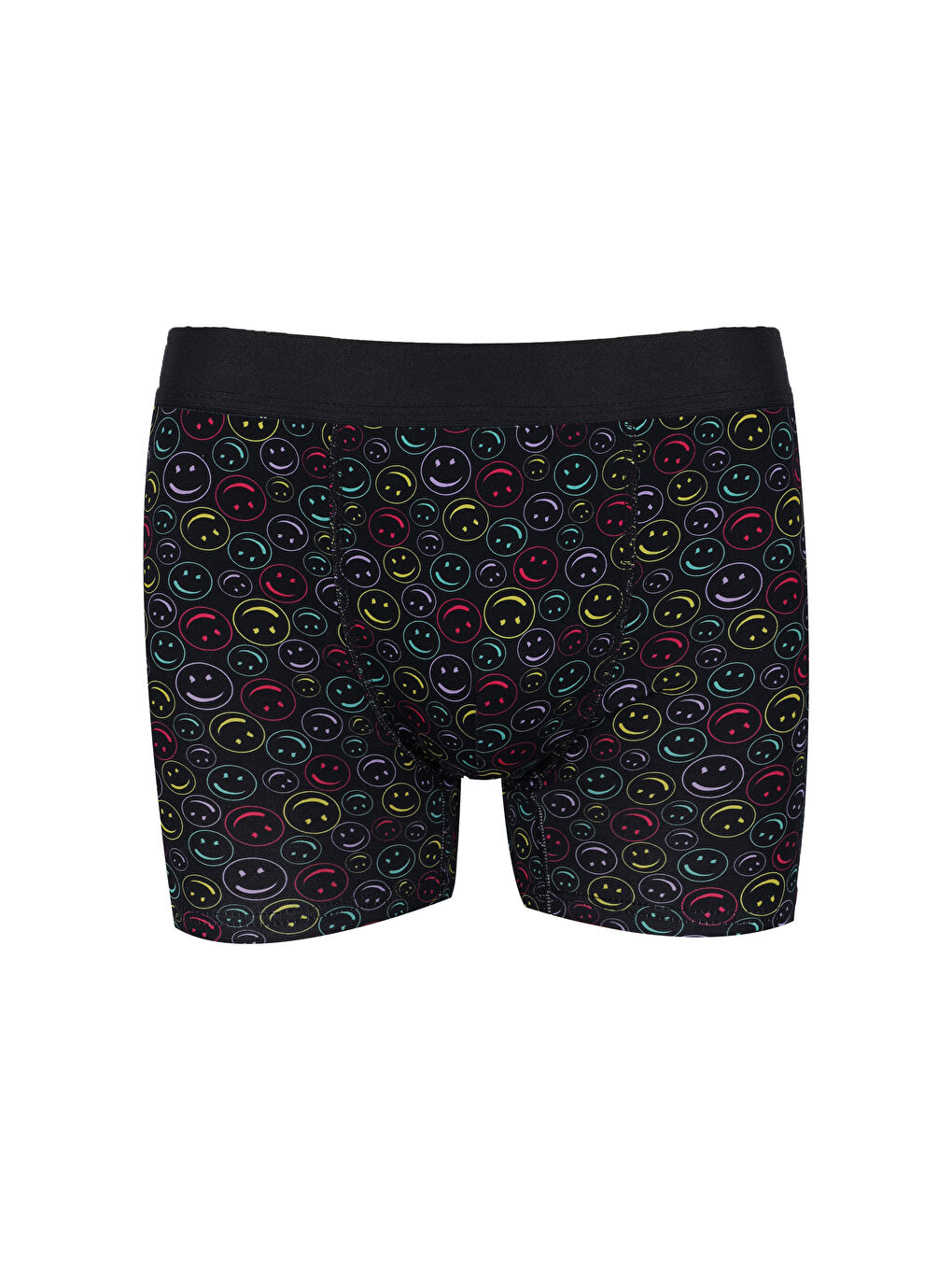 Siyah Erkek Tekli Desenli Pamuklu Boxer