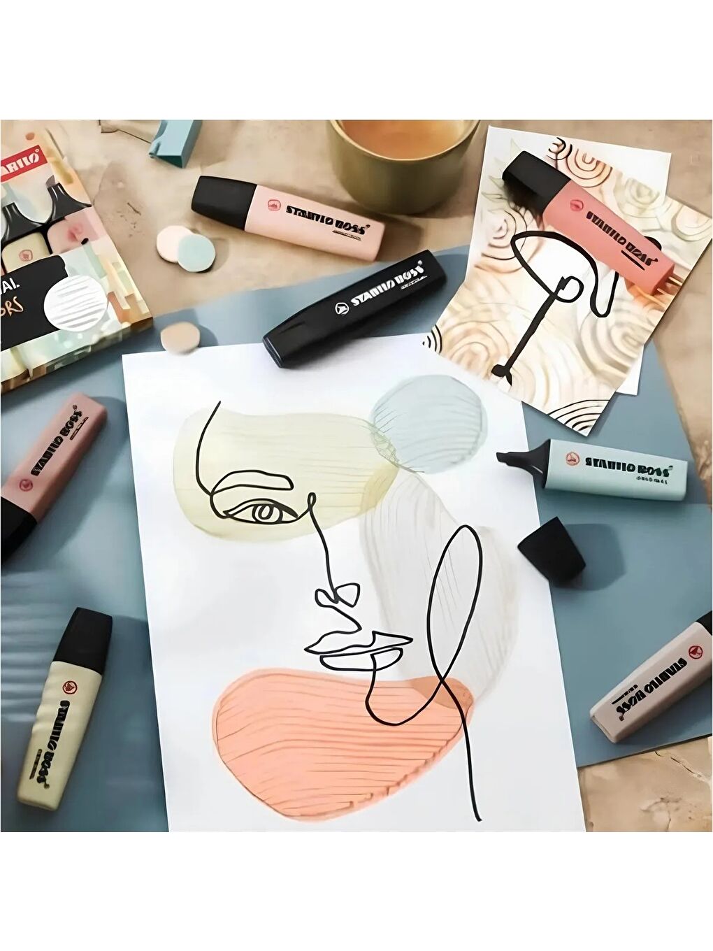 Stabilo Boss Nature Colors 7 Renk Fosforlu Kalem Doğal Renkler Serisi - 1