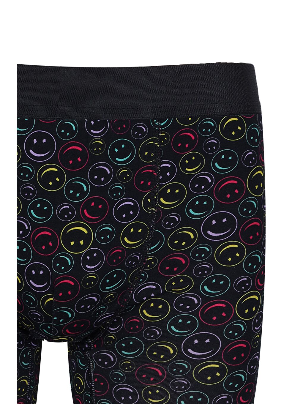 Siyah Erkek Tekli Desenli Pamuklu Boxer-1