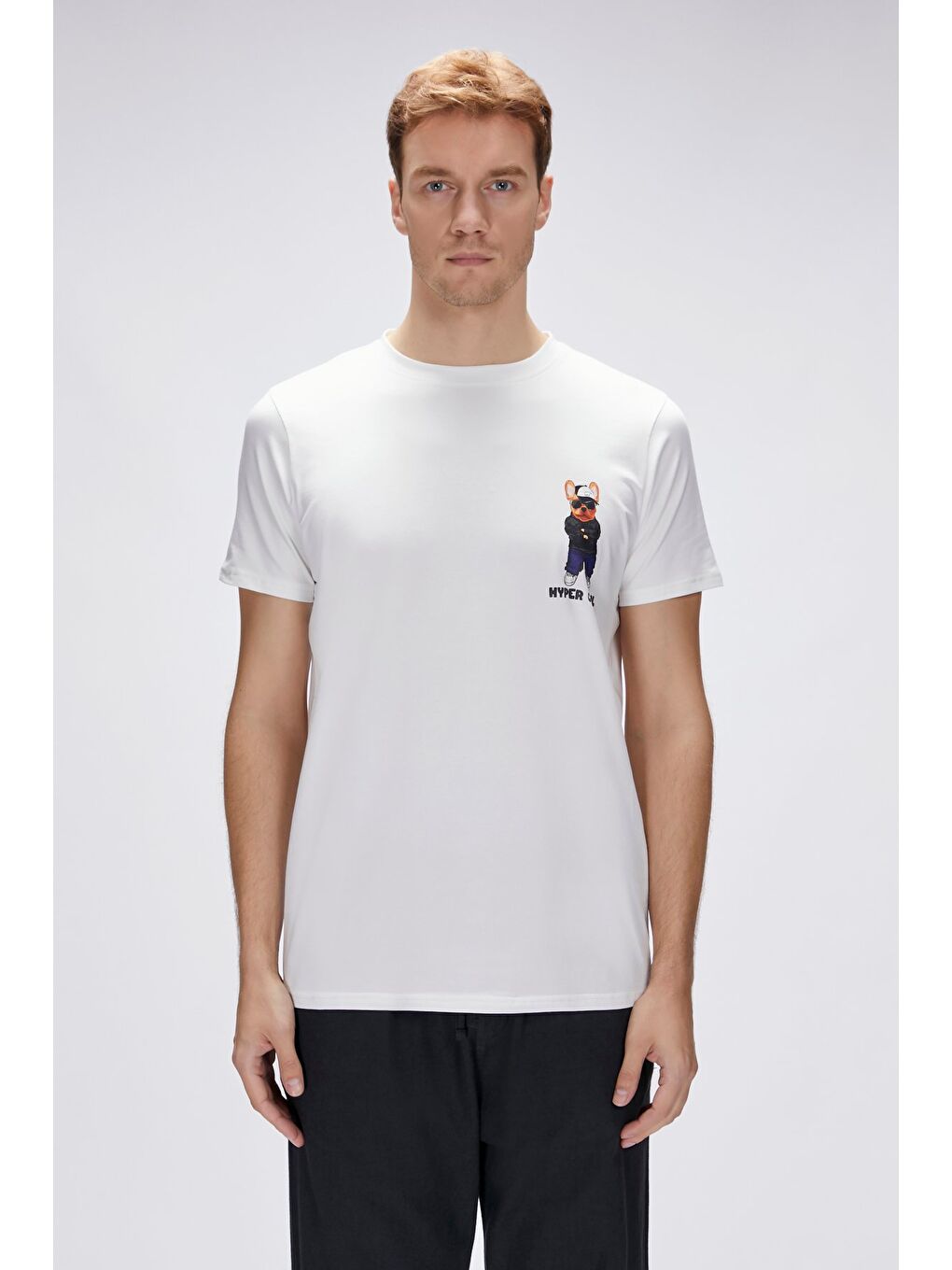 Bad Bear Hyper Beyaz Erkek Baskılı Tişört
