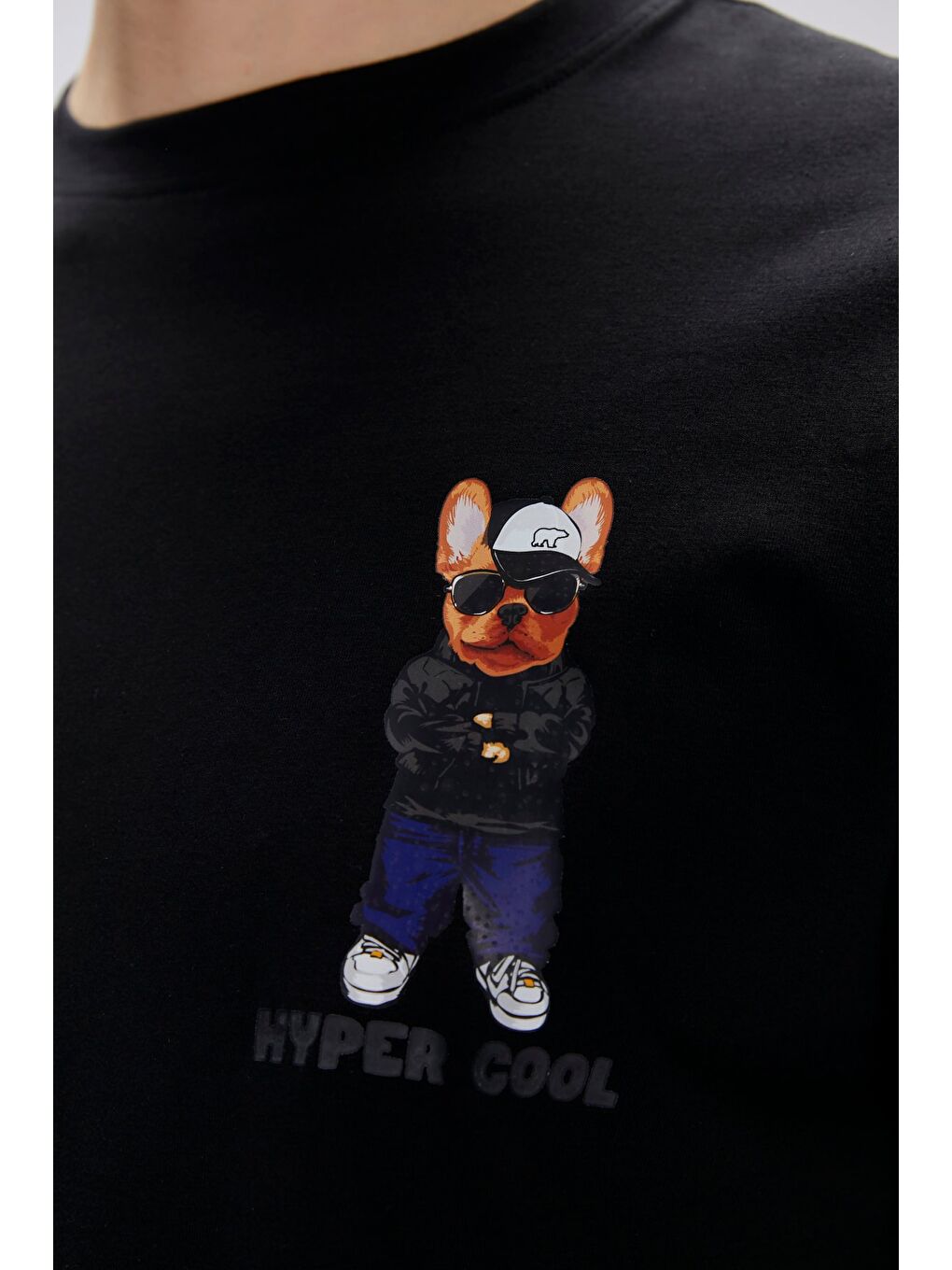 Bad Bear Hyper Siyah Erkek Baskılı Tişört - 1