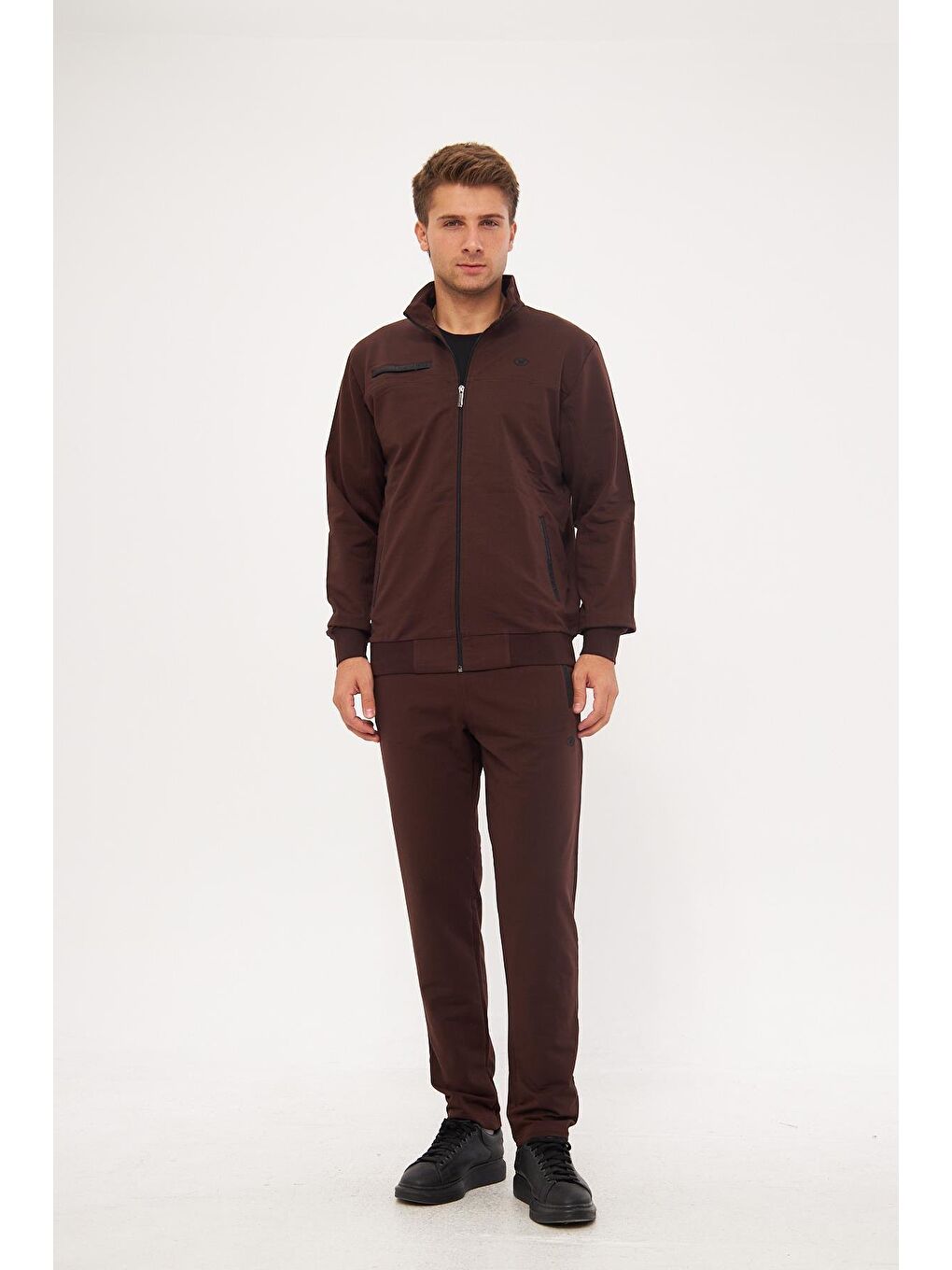 Kahverengi Pamuklu Kumaş Erkek Eşofman Takımı Fm19102-5