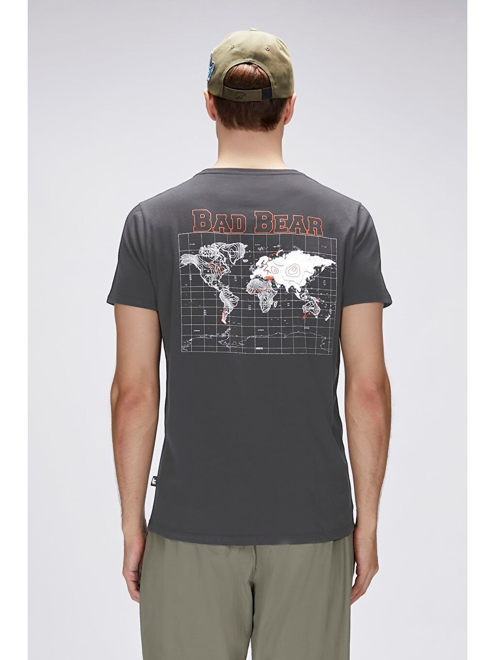 Gri Gerald Antrasit Erkek Baskılı Tişört-4