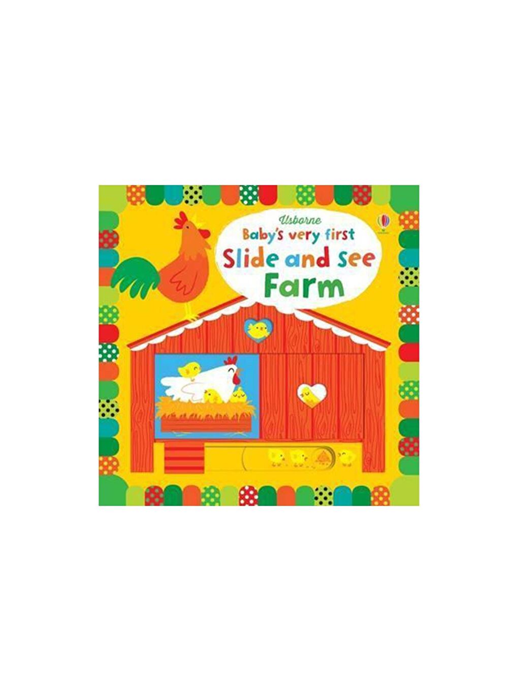 The Usborne Beyaz-Renklibaskı BVF Slide and See Farm