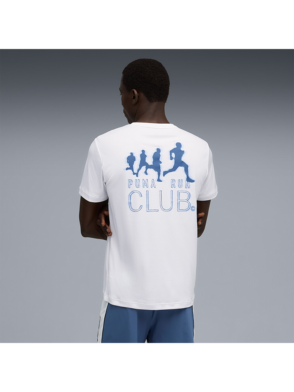 Run Club Graphic Erkek Beyaz Tişört-1