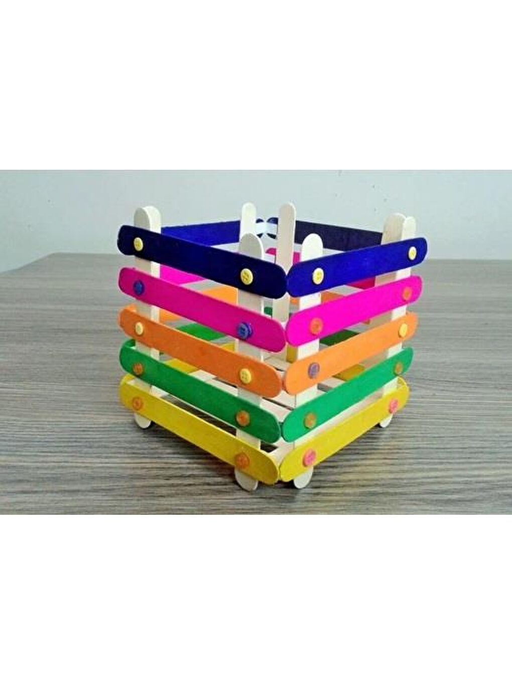 Renkli Dar Ahşap Çubuk 50'li Paket (KOD : 4582)-3