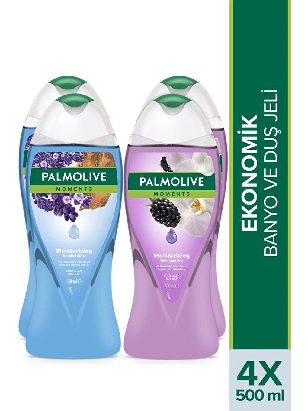 Palmolive Mavi-Pembe Moments Nemlendirici Banyo Ve Duş Jeli X 4 Adet